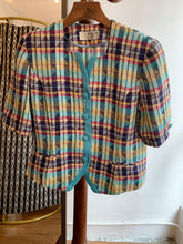 Load image into Gallery viewer, 80s Check Pattern Jacket
