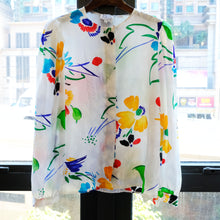 Load image into Gallery viewer, 80s Anne Klein Patterned Blouse
