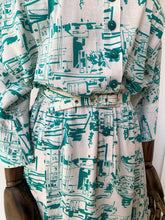 Load image into Gallery viewer, 80s Pattern Vintage Dress
