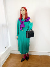 Load image into Gallery viewer, HK Teal colour Button Front dress
