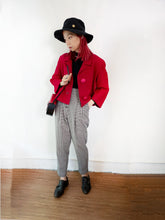 Load image into Gallery viewer, Vintage Red Colour Cropped Jacket
