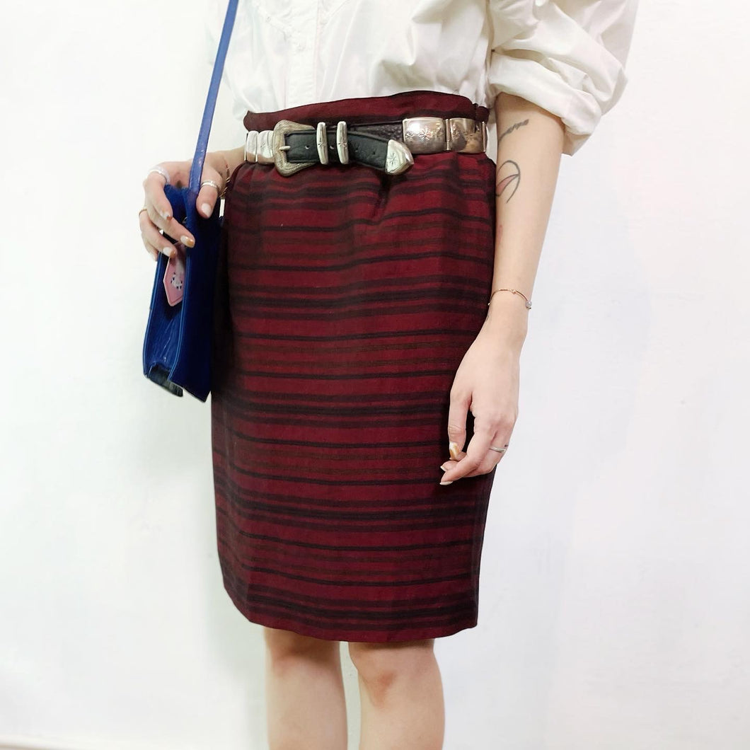 80s Striped pencil Skirt